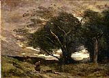 Jean Baptiste Camille Corot Gust of Wind painting
