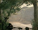 Jean Baptiste Camille Corot Lake Nemi painting