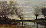 Jean Baptiste Camille Corot Paturages Marecageux painting