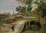 Jean Baptiste Camille Corot Road from Volterra painting