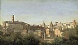 Jean Baptiste Camille Corot The Forum seen from the Farnese Gardens painting