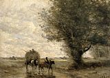 Jean Baptiste Camille Corot The Haycart painting