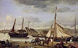 Jean Baptiste Camille Corot The Quay at Rouen painting