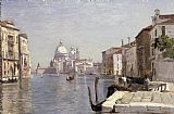 Jean Baptiste Camille Corot Venice - View of Campo della Carita looking towards the Dome of the Salute