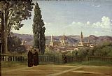 Jean Baptiste Camille Corot View of Florence from the Boboli Gardens
