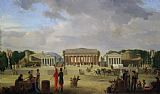 Jean Baptiste Louis Cazin View of the Grand Theatre Constructed in the Place de la Concorde for the Fete de la Paix
