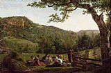 Jean Louis De Marne Haymakers Picnicking in a Field