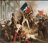 Jean Victor Schnetz Fighting at the Hotel de Ville