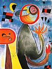 Joan Miro Echelles En Roue De Feu Traversant