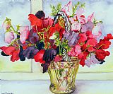 Joan Thewsey Sweet Peas In A Vase