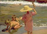 Joaquin Sorolla y Bastida Children on the seashore