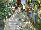 Joaquin Sorolla y Bastida Mending the Sail