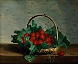 Basket Prints -  Basket of Strawberries by Johan Laurents Jensen
