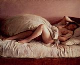 Sleeping woman by Johann Baptist Reiter
