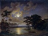 Johann Georg Haeselich Holstein Sea Moonlight