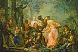 Column Paintings - The Pleasures Of The Seasons Autumn by Johann Georg Platzer