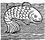 Johannes de Cuba Leviathan Fish Engraving