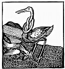 Johannes de Cuba Stork Wood Engraving