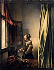 Johannes Vermeer Girl Reading A Letter By An Open Window painting