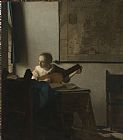 Johannes Vermeer Woman with a Lute Near a Window painting