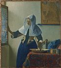 Johannes Vermeer Young Woman with a Water Jug painting
