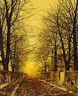 John Atkinson Grimshaw A Golden Country Road