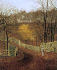 1878 Paintings - Autumn Herbst 1878 by John Atkinson Grimshaw