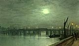 John Atkinson Grimshaw Battersea Bridge by Moonlight painting