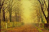 John Atkinson Grimshaw Evening Glow painting
