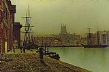 John Atkinson Grimshaw Gloucester Docks painting
