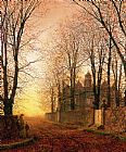 John Atkinson Grimshaw In the Golden Olden Time painting