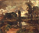 John Constable Flatford Mill from the Lock painting