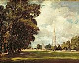 Between Geest And Marsh Prints - Salisbury Cathedral from Lower Marsh Close by John Constable