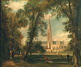 John Constable Salisbury Cathedral from the Bishop's Grounds painting
