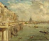 John Constable Somerset House Terrace from Waterloo Bridge painting