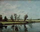 Newburyport Meadows Prints - Water Meadows near Salisbury by John Constable