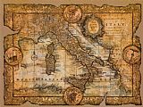 John Douglas Map of Italy painting