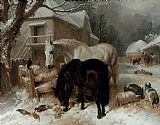 John Frederick Herring Snr Farmyard Scene