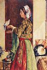John Frederick Lewis Girl with Two Caged Doves