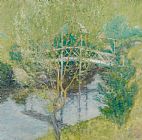 John Henry Twachtman The White Bridge painting