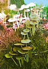 Mushroom Prints - Mushroom Composition by John Lautermilch