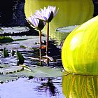 John Lautermilch Purple Petals and Glass