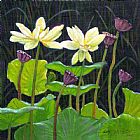 John Lautermilch Touching Lotus Blooms