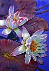 John Lautermilch Two Pink Water Lilies