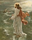 Walking The Plank Prints - Christ Walking on The Waters by John Lawson