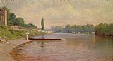 John Mulcaster Carrick Boating on the Thames painting