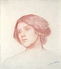 John William Waterhouse Head of a Girl