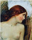 Oil Paintings - Study for The Head of Echo c.1903 Oil on Canvas See 55607 by John William Waterhouse
