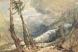 Joseph Mallord William Turner Mere de Glace - In the Valley of Chamouni painting