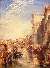 Joseph Mallord William Turner The Grand Canal Scene - a Street in Venice painting